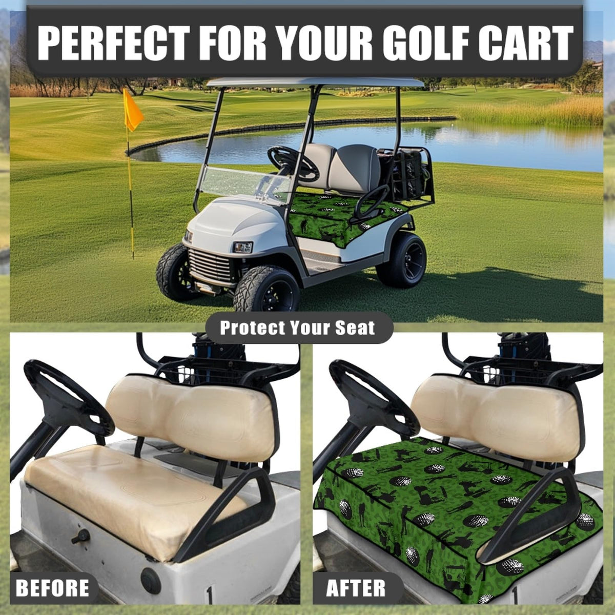 Knextrepoy towel fabric seat cover adds soft, washable comfort.