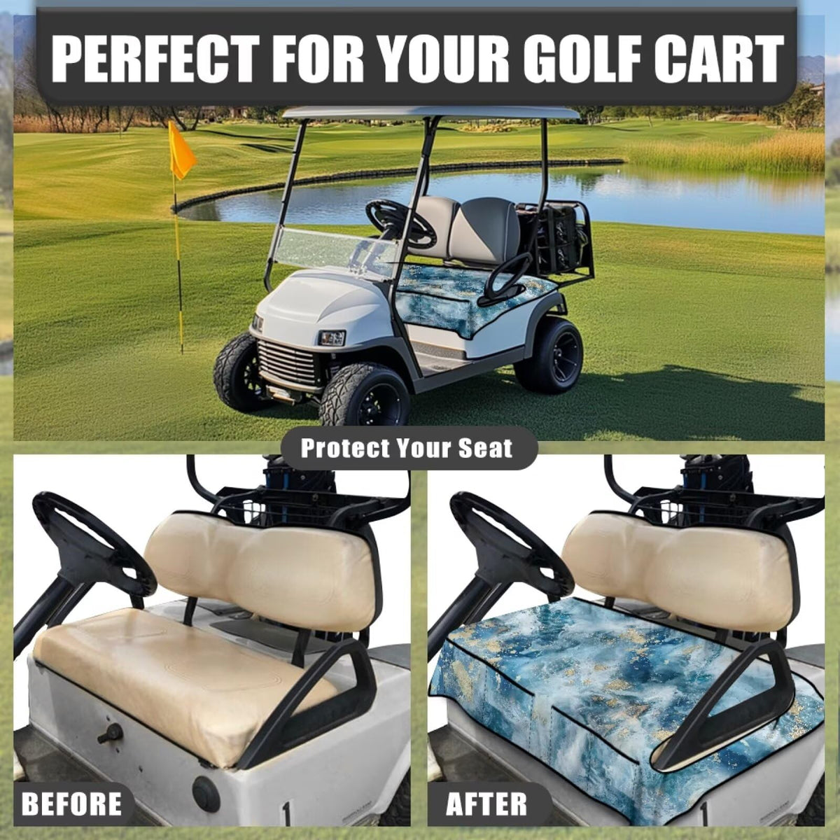 Knextrepoy universal fit two-person seat cushions improve comfort on rides.