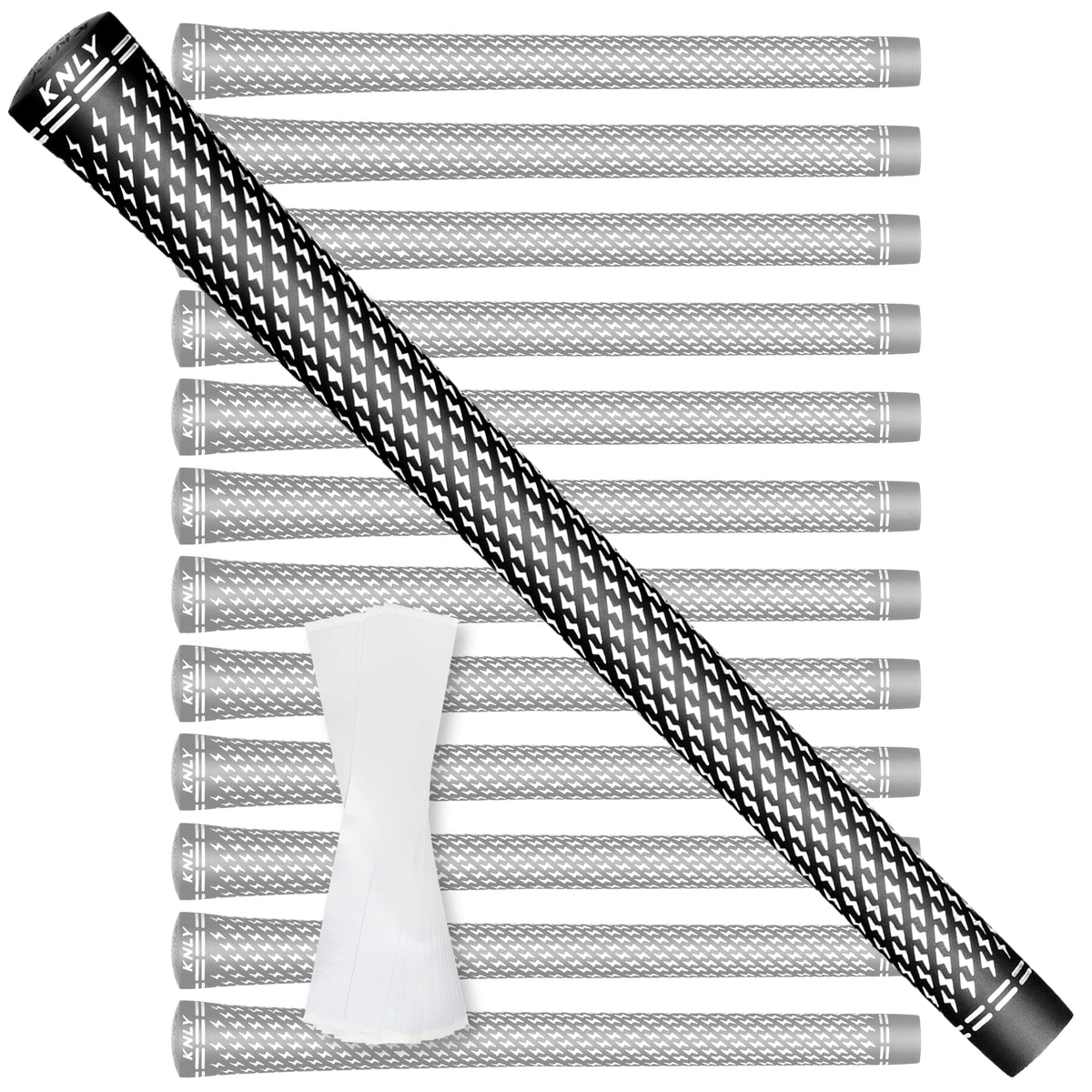 KNLY 360 golf grips 13-pack with soft rubber surface for anti-slip traction.