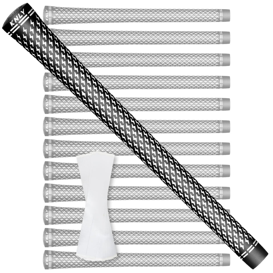 KNLY 360 golf grips 13-pack with soft rubber surface for anti-slip traction.