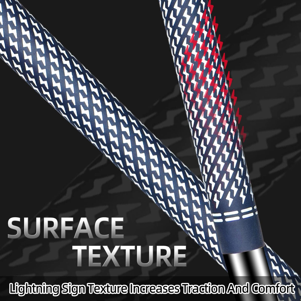 KNLY 360 Golf Grips Pro Kit side view highlights navy color for a stylish look.