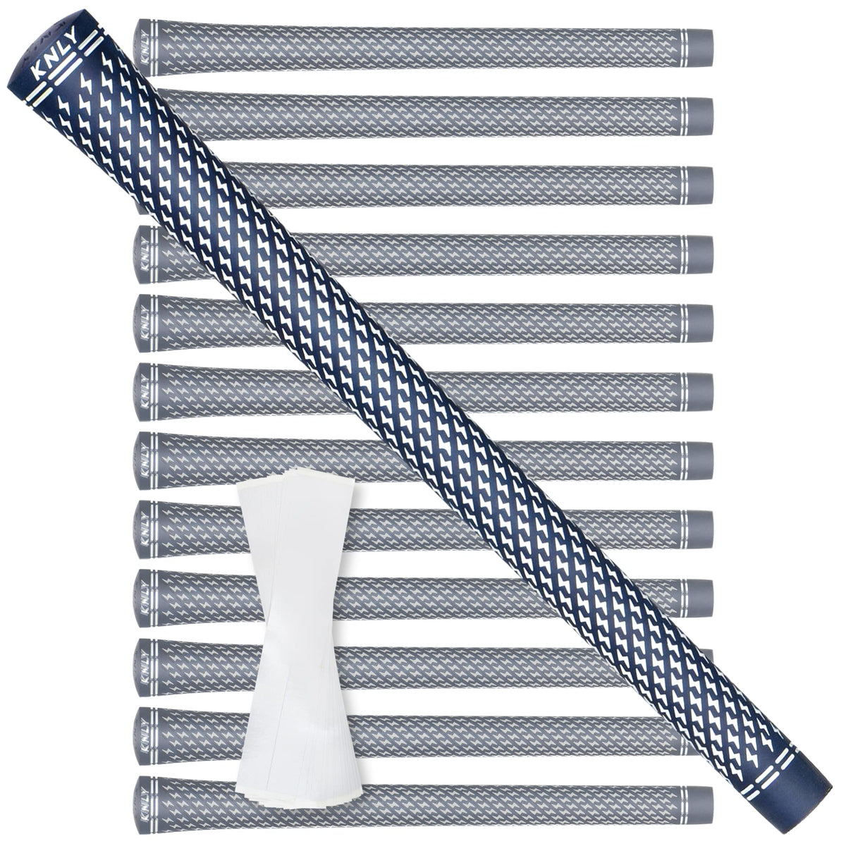 KNLY 360 golf grips set with 13 grips for smooth regripping.