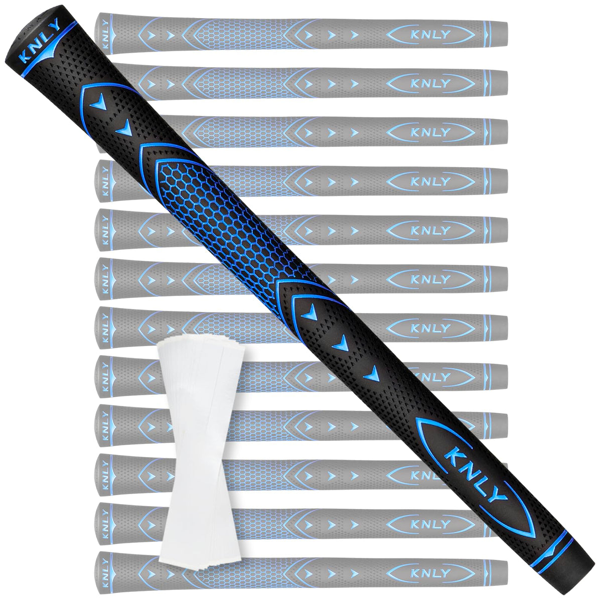 KNLY Golf Grips 13-pack with all-weather anti-slip texture for secure hold.