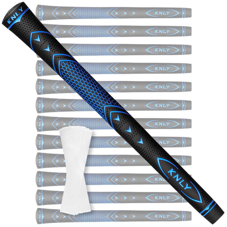 KNLY Golf Grips 13-pack with all-weather anti-slip texture for secure hold.