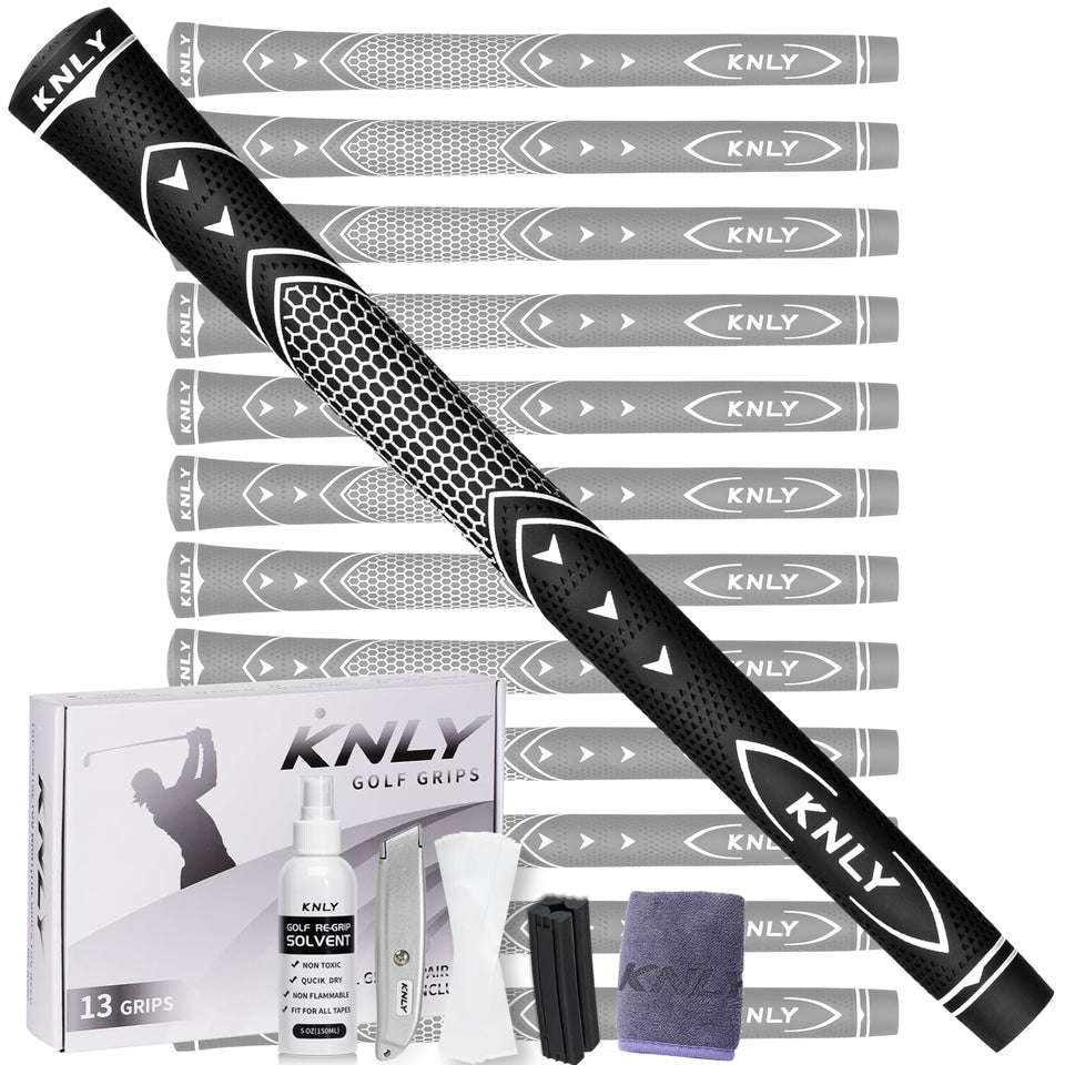 KNLY Golf Grips 13-pack box with repair kit for quick setup