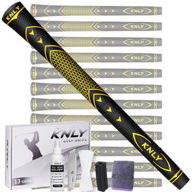 KNLY golf grips show all-weather anti-slip texture for a stable hold