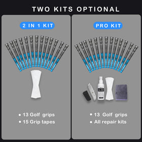 KNLY Hybrid Golf Grips Kit includes tapes and tools for simple regripping