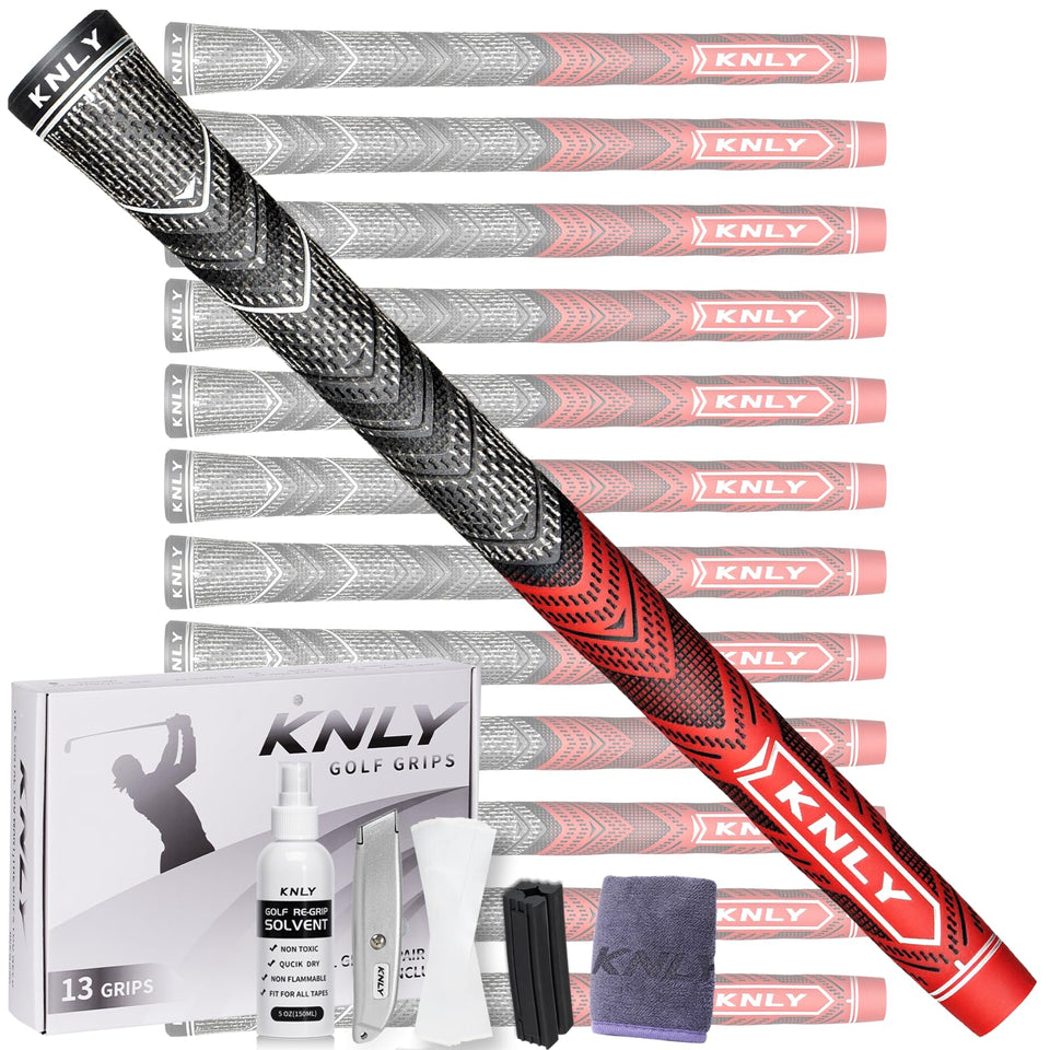 KNLY Hybrid Golf Grips Set front view showing complete kit for quick upgrading grip