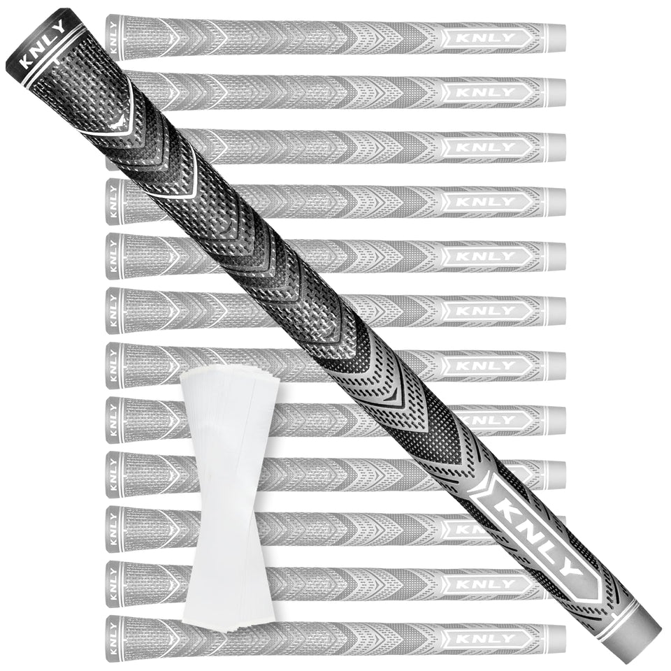 KNLY hybrid grips set for 13 clubs with non-slip control in all weather.