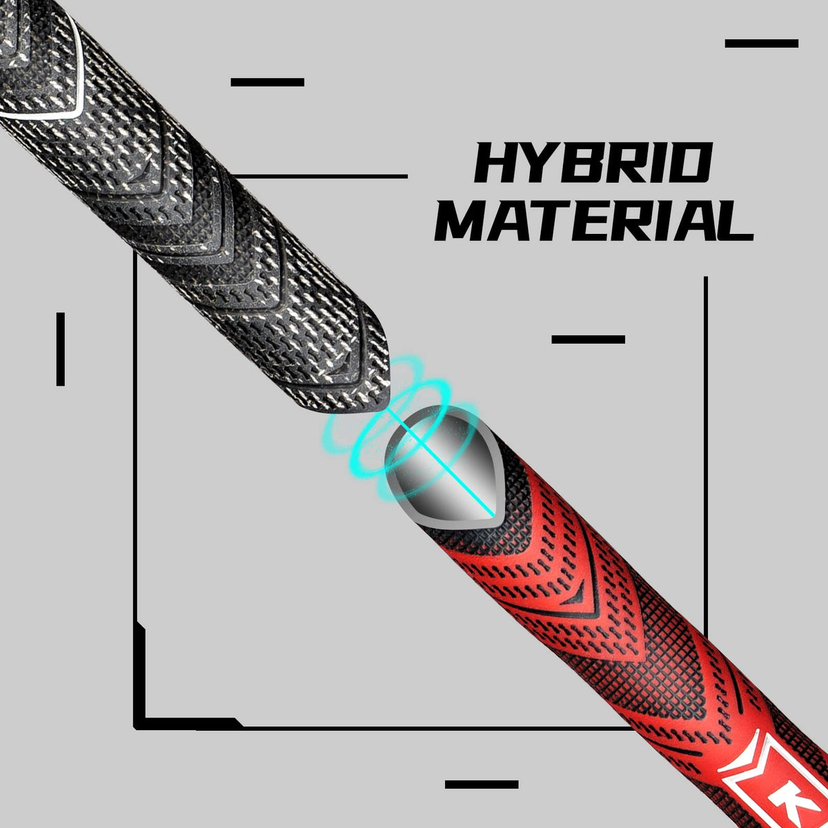 Colors of KNLY Mate Pro Golf Grips white red black blue gray