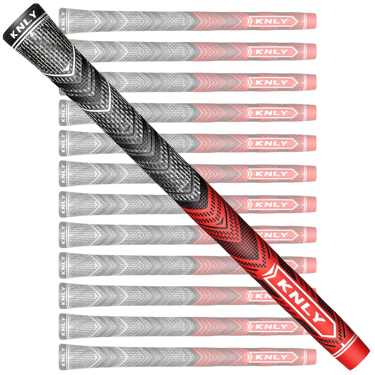 KNLY Mate Pro golf grips pack shot showing color options and brand quality