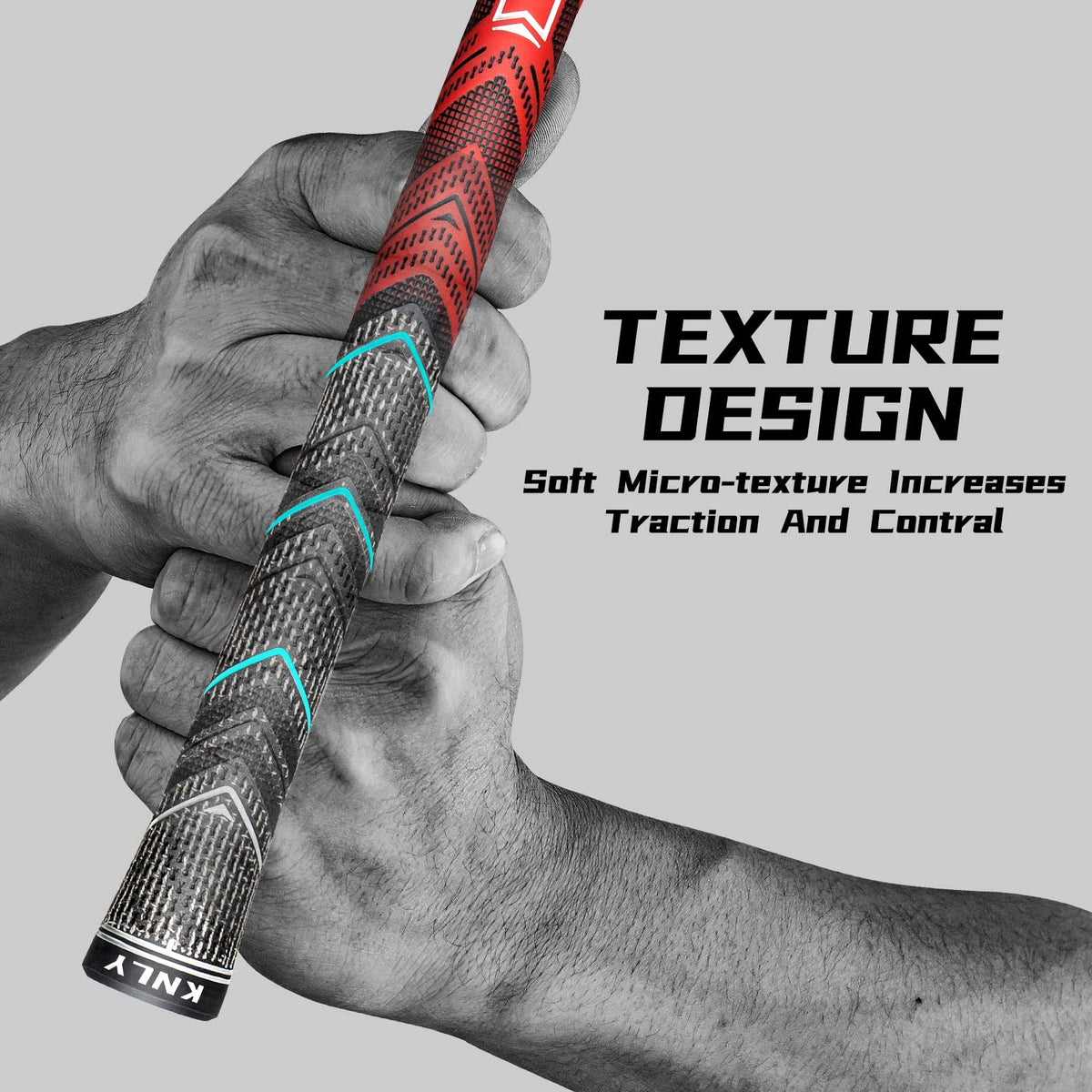KNLY Mate Pro grip texture closeup emphasizing traction and comfort