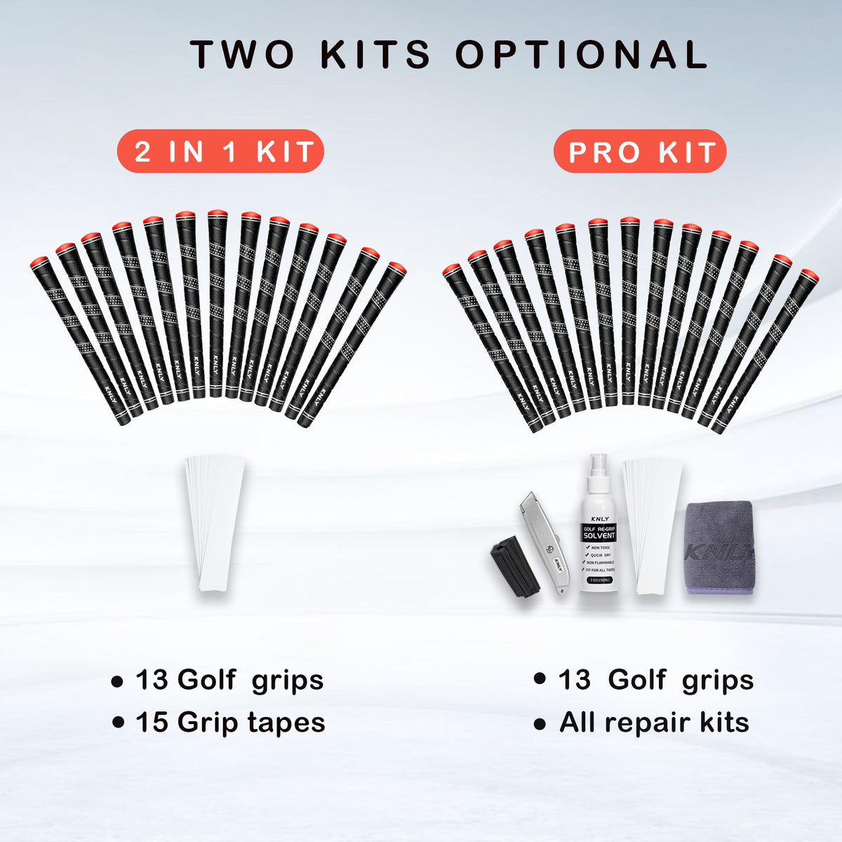 Standard size KNLY grip designed for balanced handling