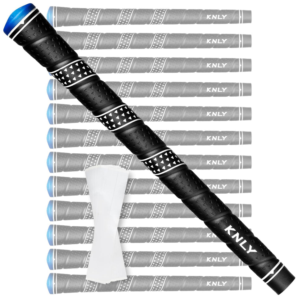 KNLY Wrap golf grips with triangular texture close-up showing anti-slip detail.