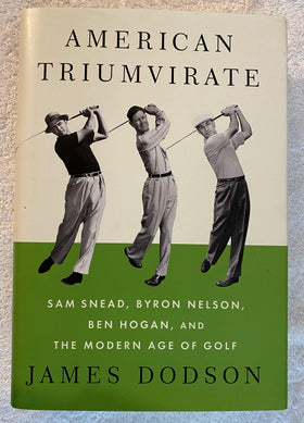 Knopf American Triumvirate cover image, historic portrait of three legends, perfect for golf history enthusiasts.