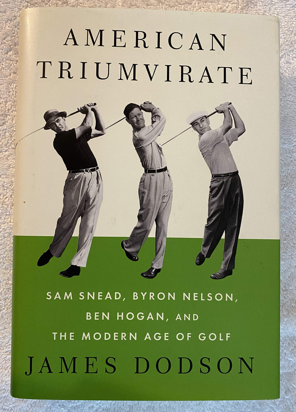 Knopf American Triumvirate cover image, historic portrait of three legends, perfect for golf history enthusiasts.