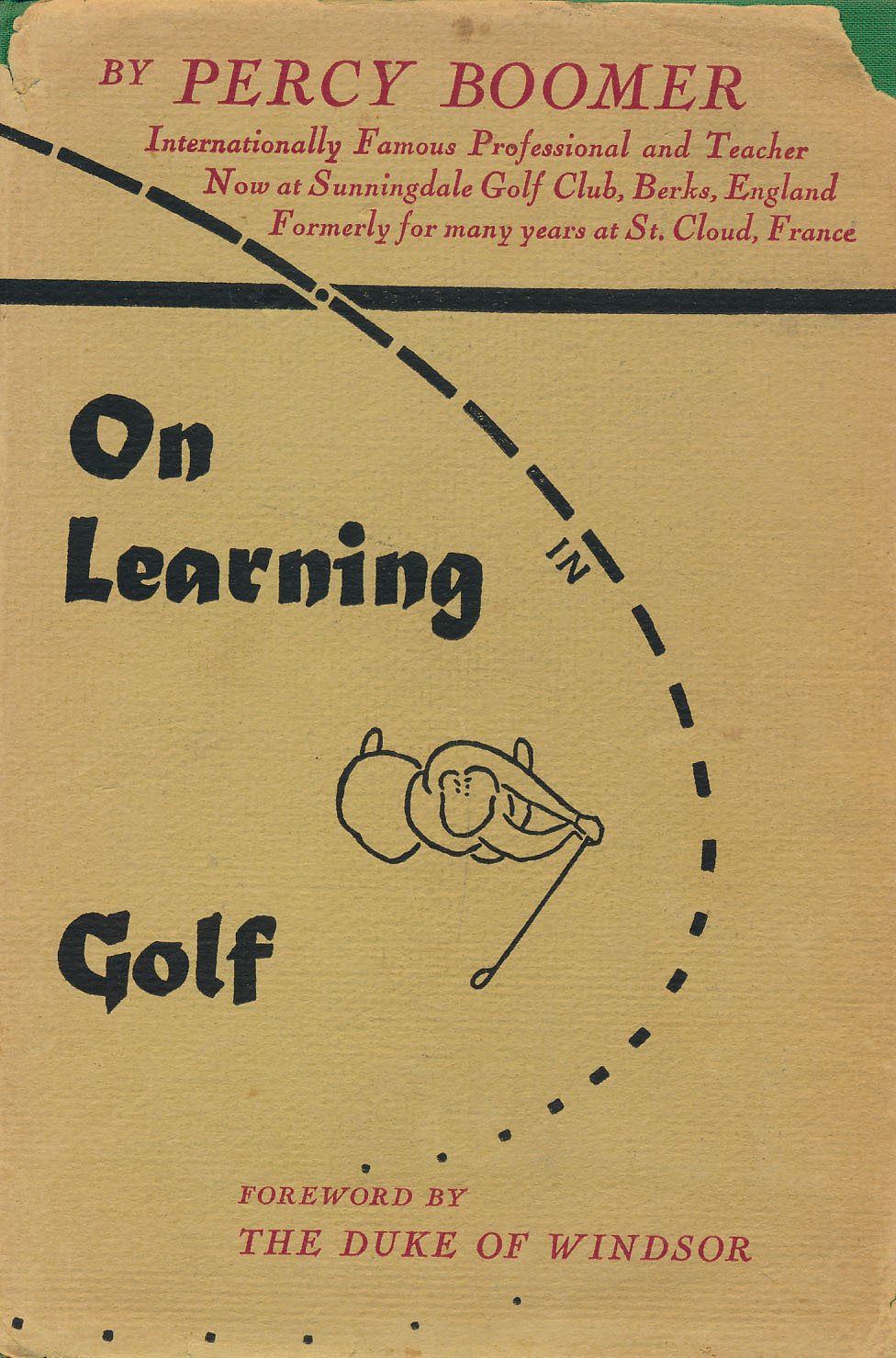 Knopf On Learning Golf cover, a classic collectible for golf enthusiasts.