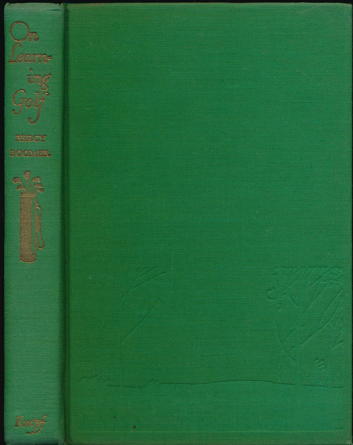 Knopf On Learning Golf inside pages, timeless guidance for improving play.