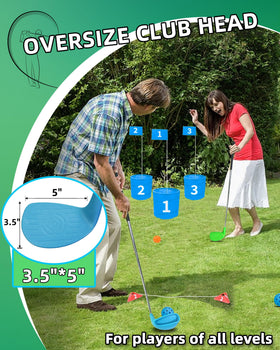 KOFULL 37-inch steel shaft delivers solid feel during outdoor play.