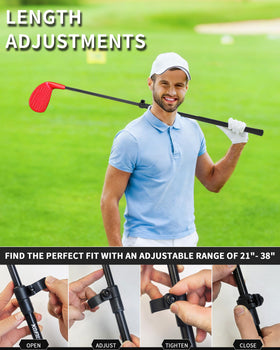 KOFULL adjustable shaft golf club adapts from 21 to 35 inches for all players