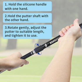 KOFULL ambidextrous design in use by a left-handed golfer.