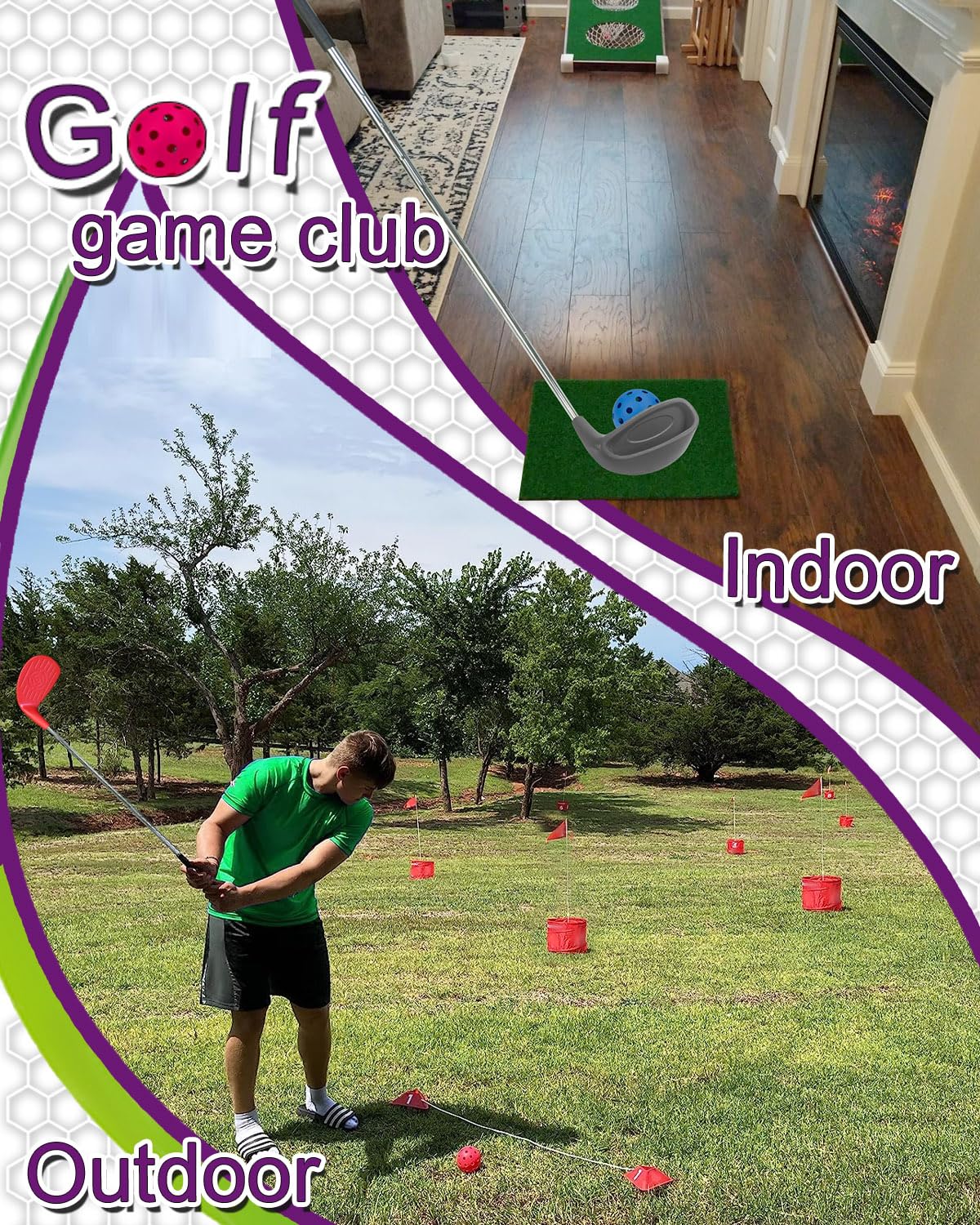 KOFULL backyard golf games setup for fun with friends
