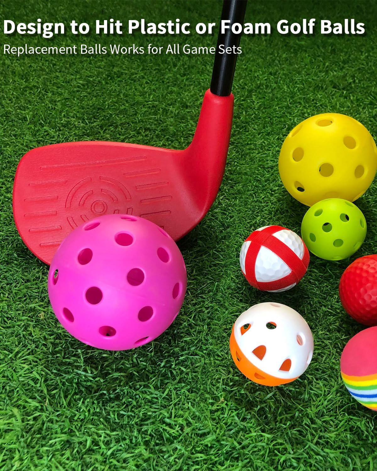 KOFULL foam practice balls for safe lawn sessions