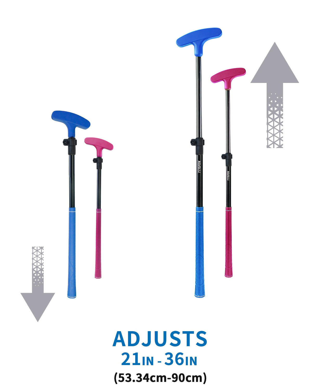 KOFULL mini putters easily fit in a golf bag for quick greens access.