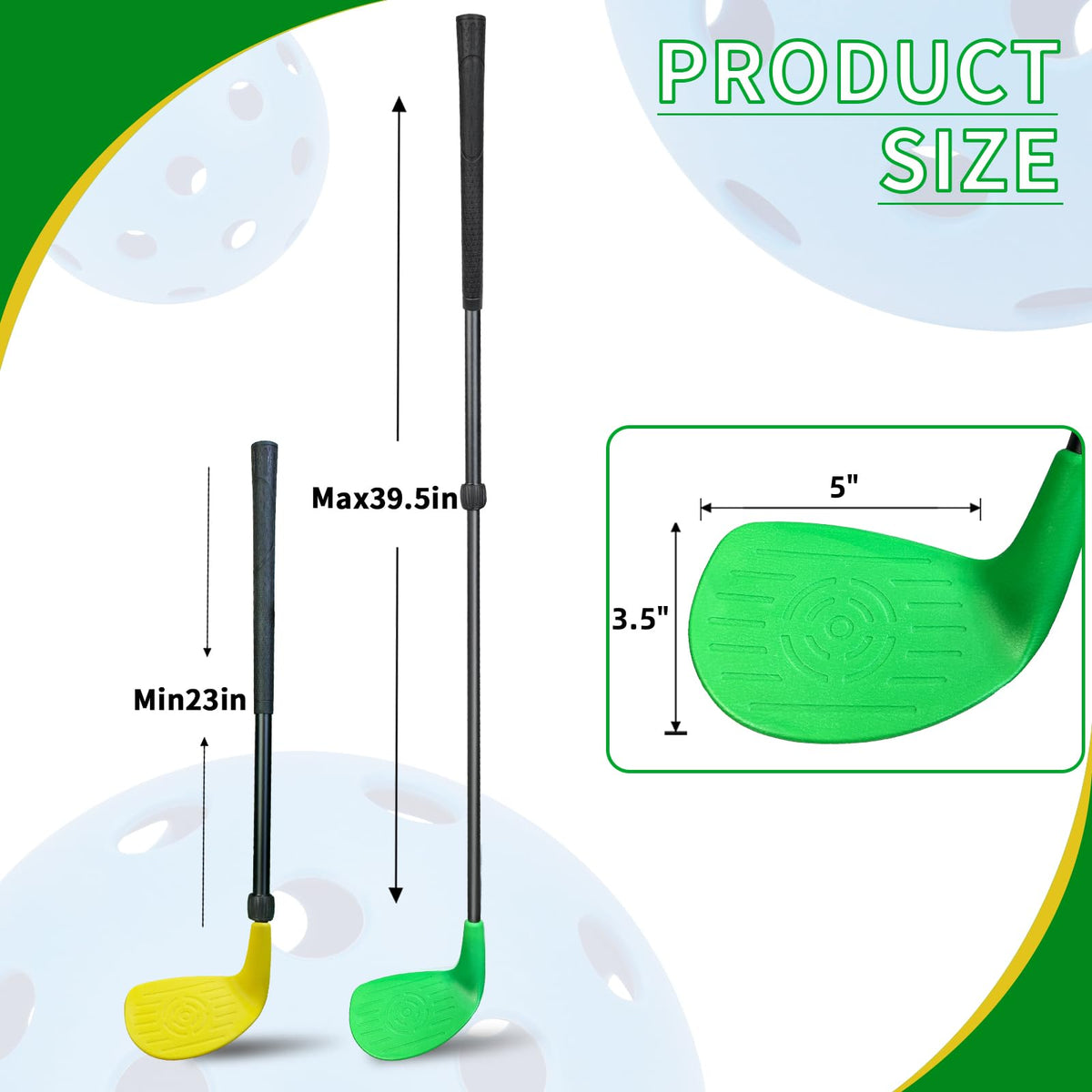 KOFULL golf chipper with oversize head improves contact area during play.