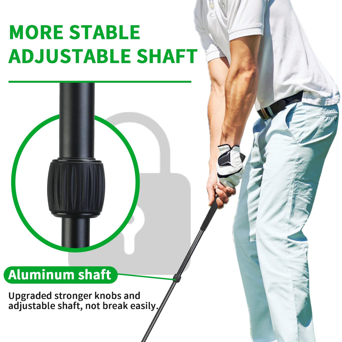 KOFULL non-slip rubber grip enhances control during swings.