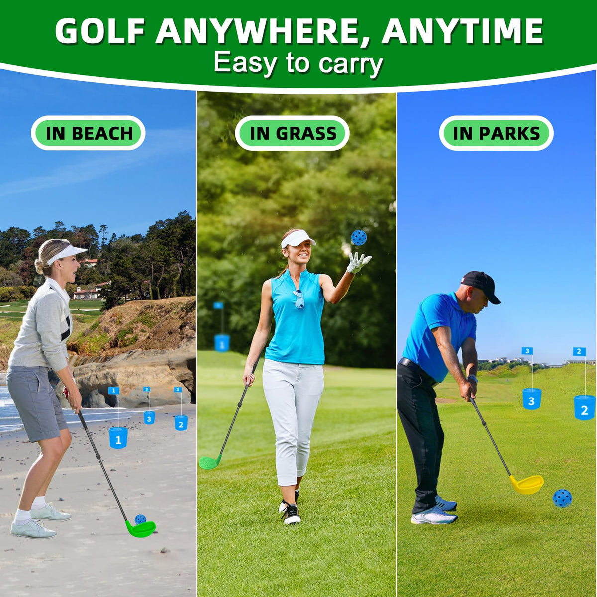 KOFULL indoor/outdoor golf set designed for safe play in any space.