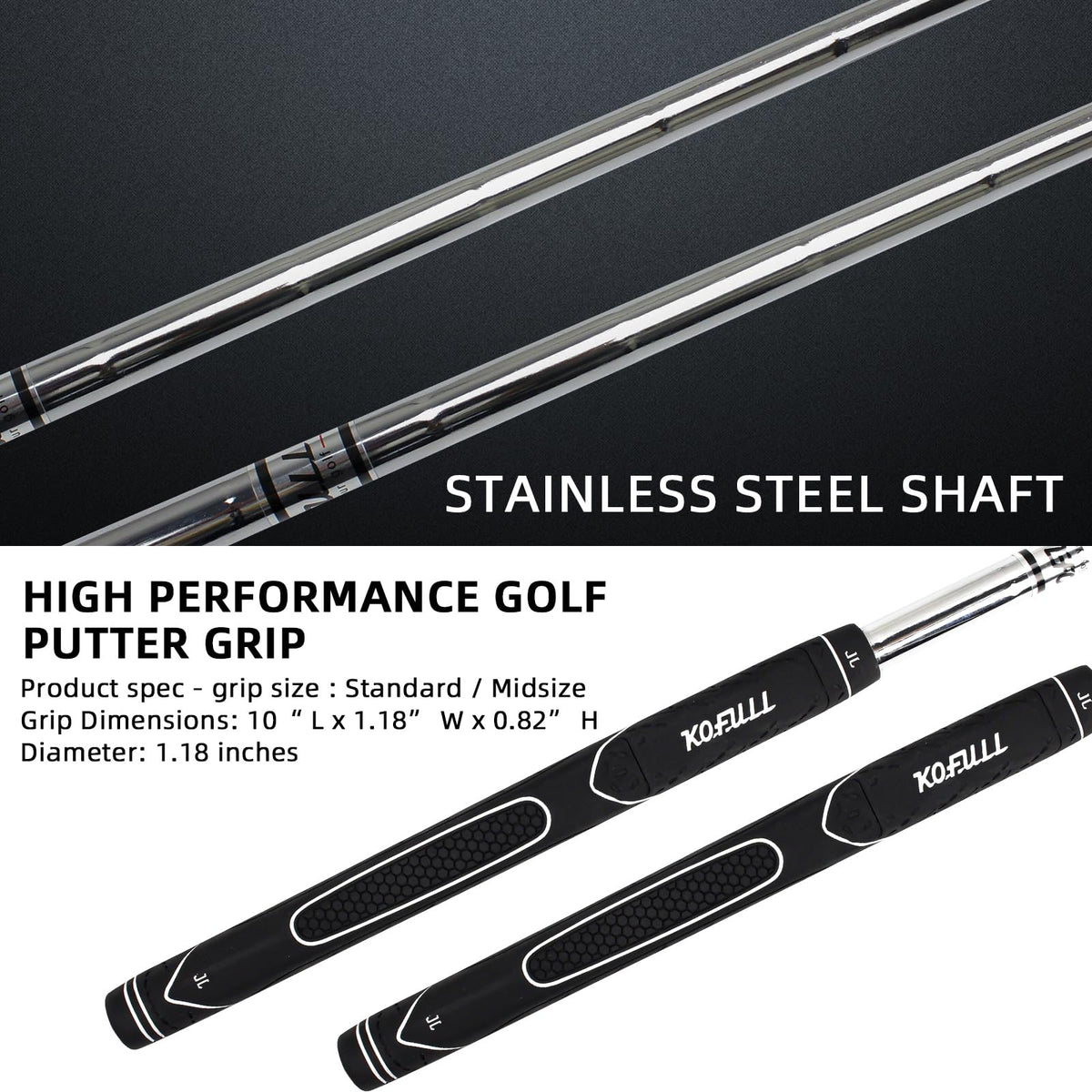 KOFULL stainless steel shaft adds stiffness and stability