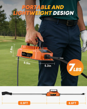 Kohree golf cart charger features a 16-foot cord for flexible charging locations.