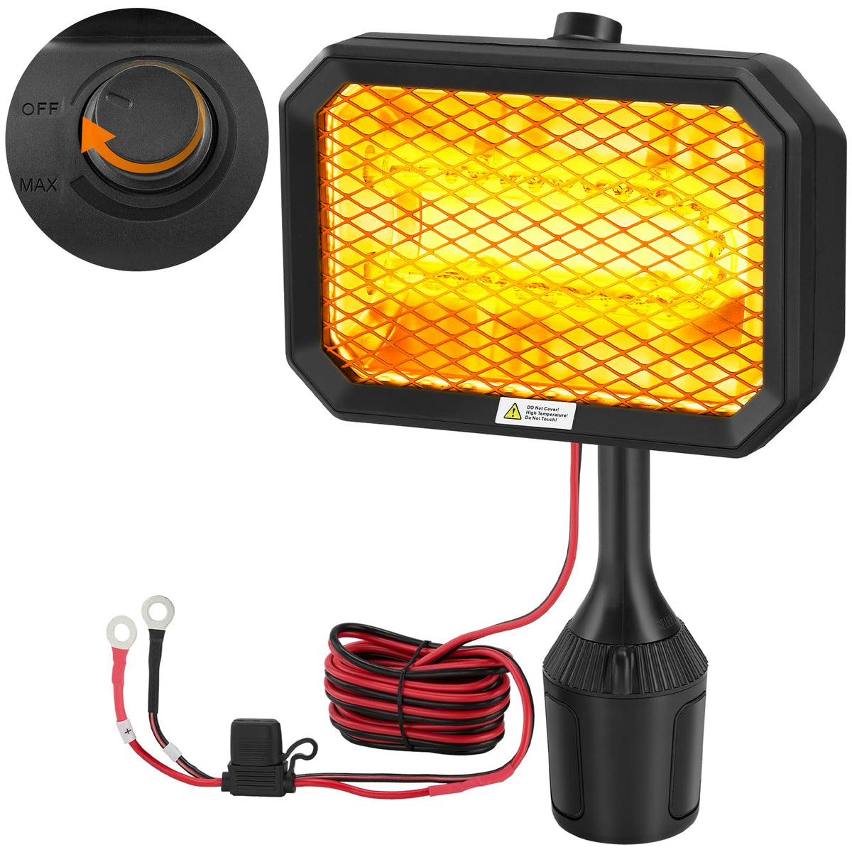 Kohree golf cart heater with 360-degree head for targeted warmth on the course