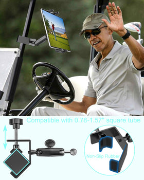 Kolasels aluminum clamp with anti-slip pads protects device and cart from bumps