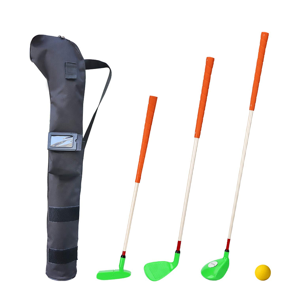 KONDAY Kids Golf Clubs Set Green full view for backyard practice