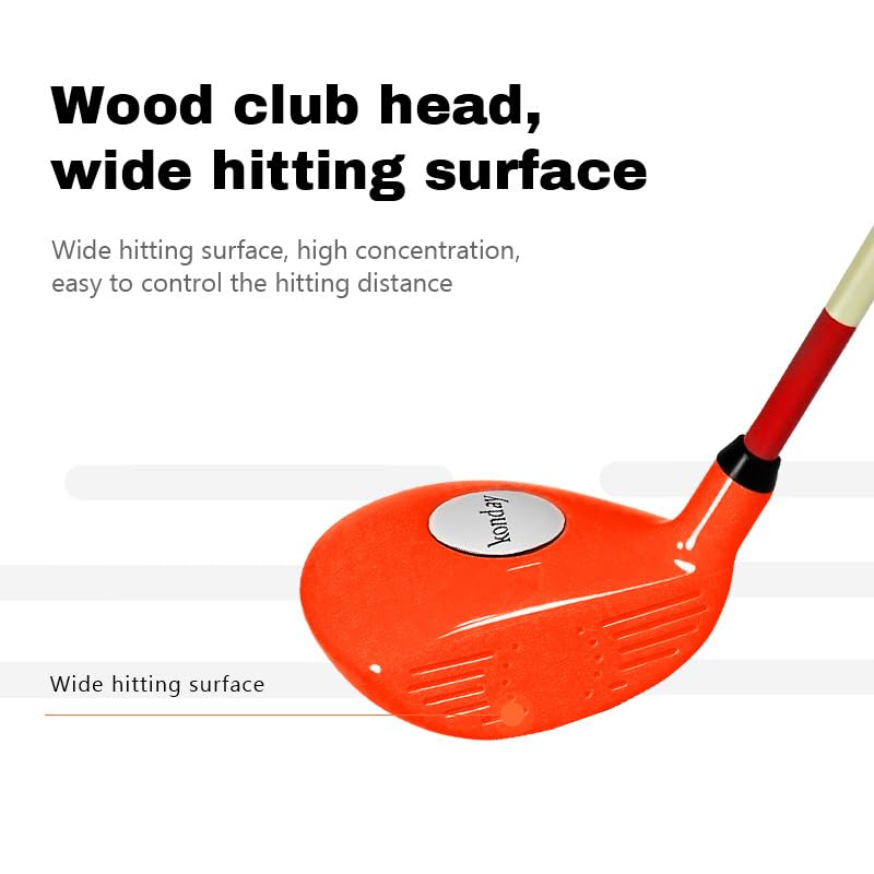 KONDAY wooden club designed for kids to improve swing feel.