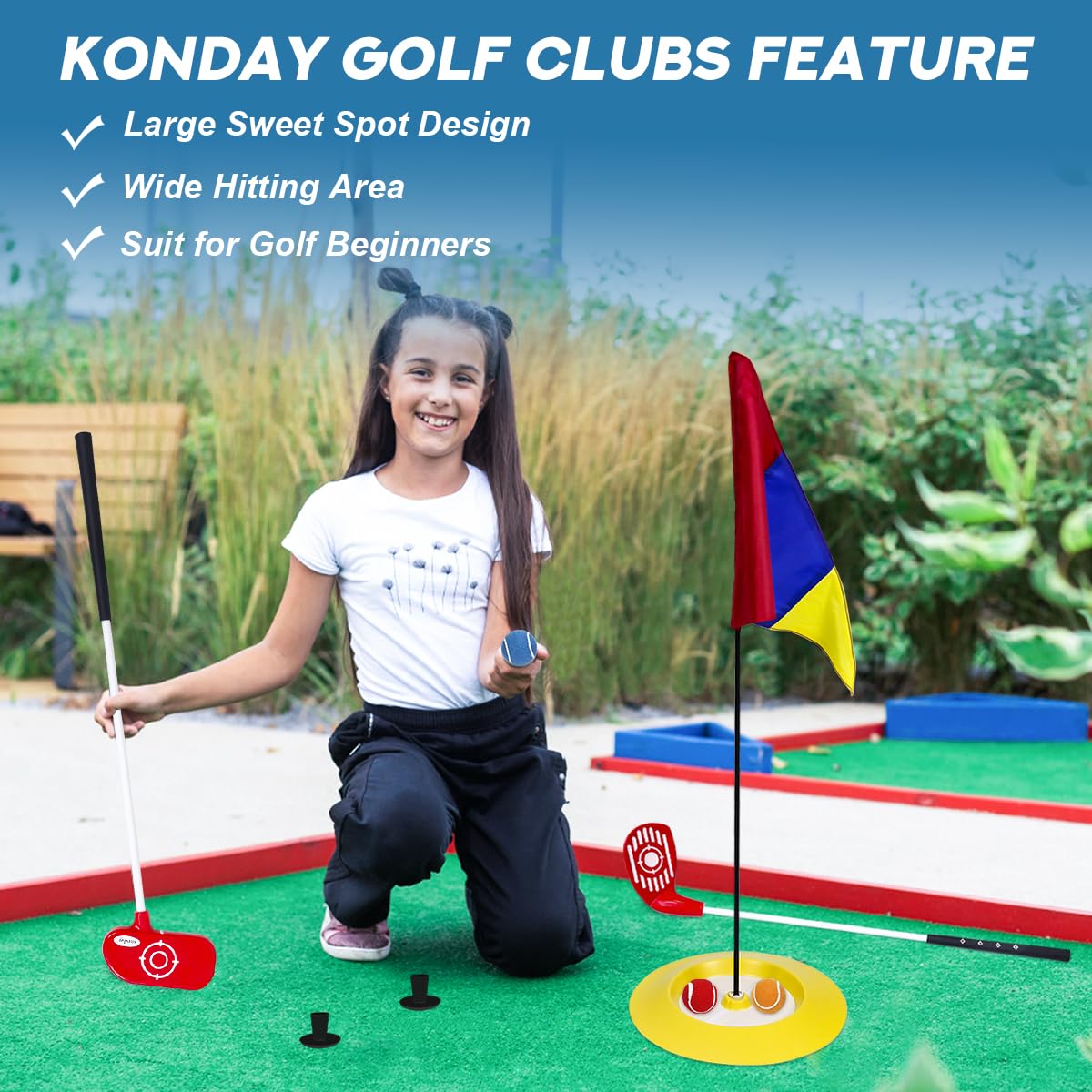 KONDAY portable practice kit with nylon bag for simple transport.