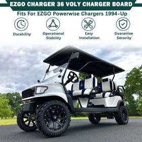 KOONDHEEND 36V EZGO Charger Board side view highlighting compact, durable construction.
