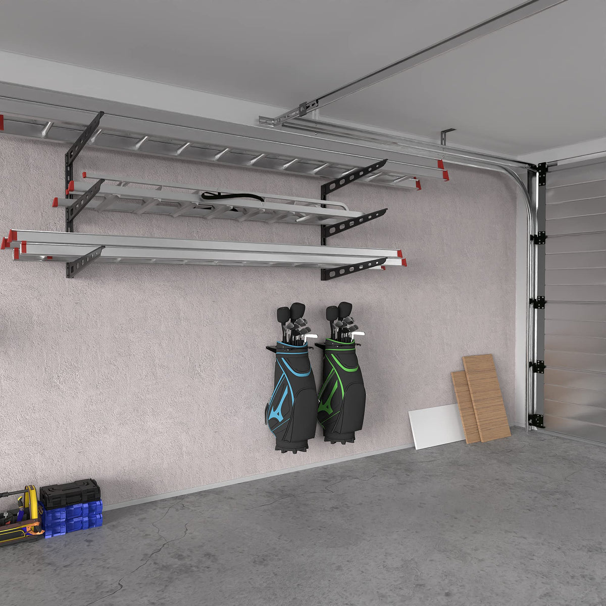 Koova Golf Bag Rack made in USA with durable, long-lasting construction.