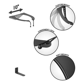 Koova Golf Bag Rack open design allows easy headcovers and pocket access.