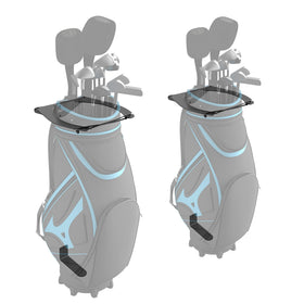 Koova Golf Bag Rack wall mount keeps bags secure and off the floor.