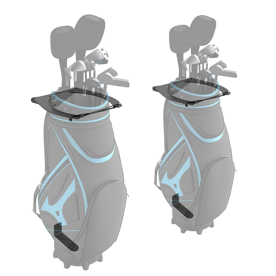 Koova Golf Bag Rack wall mount keeps bags secure and off the floor.