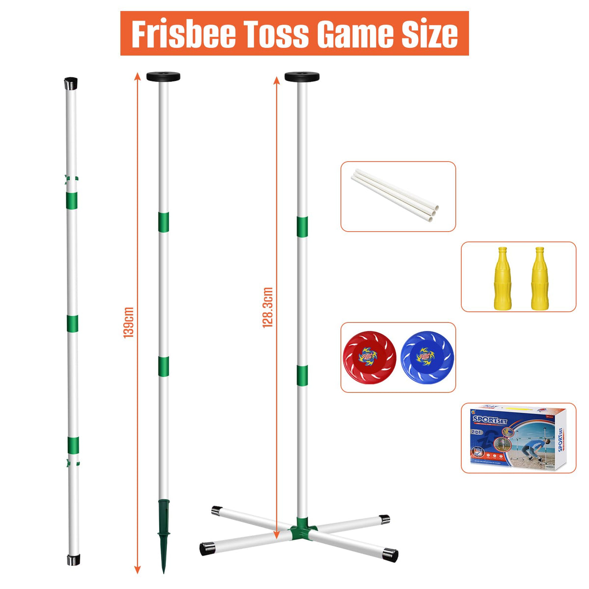 Kovshuiwe Flying Disc Game ground pegs securing lawn play