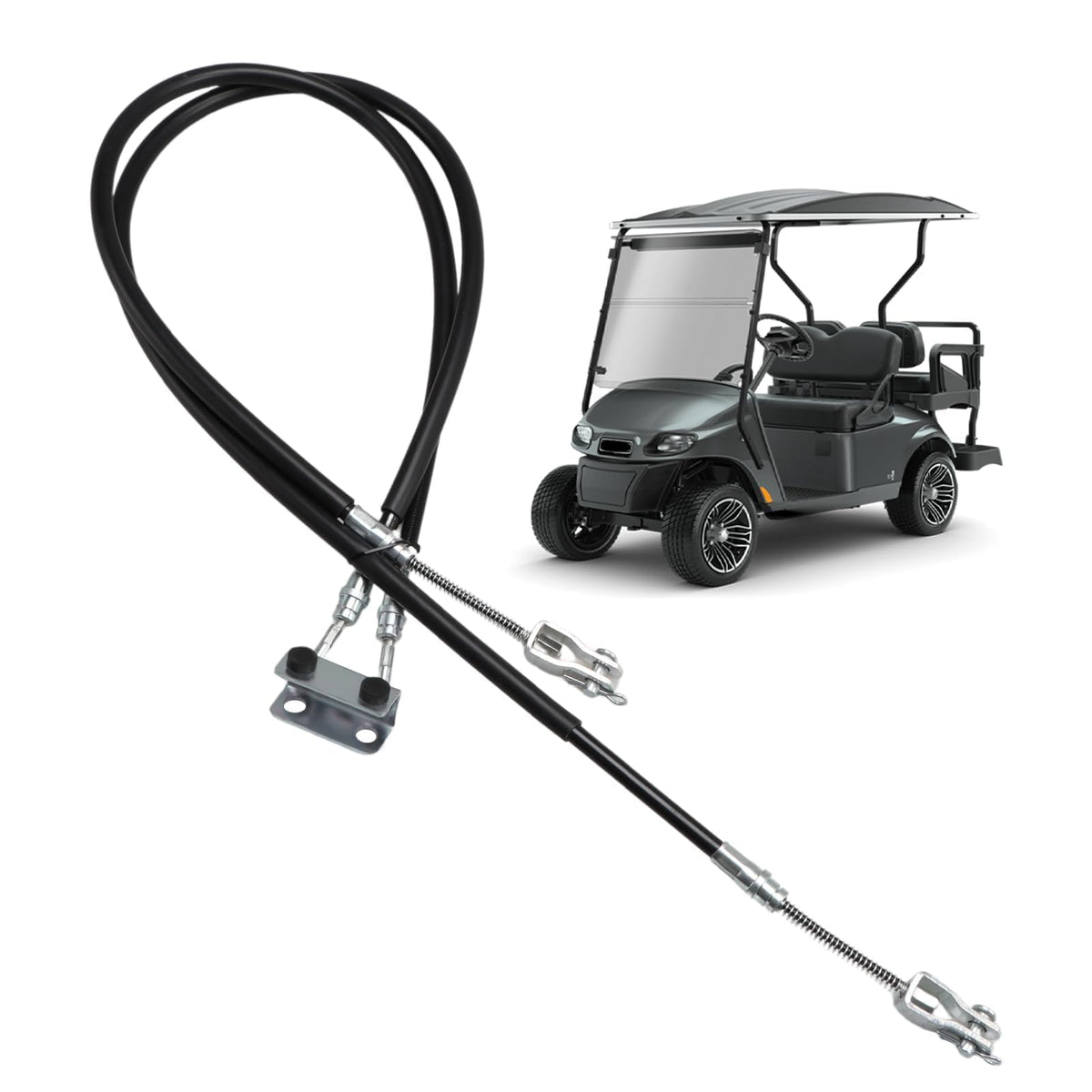 KPALAG brake cable driver-side 37-1/2 inch clearly shown for EZGO carts, durable performance