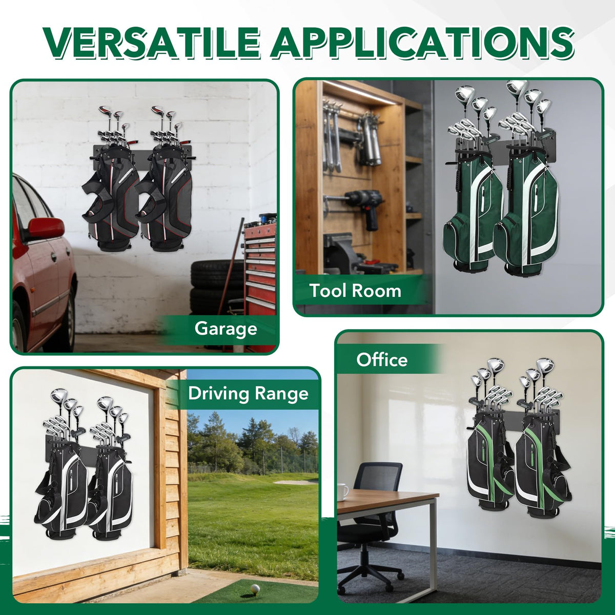 Krimocy two-bag off-ground storage highlight decluttering garage space.