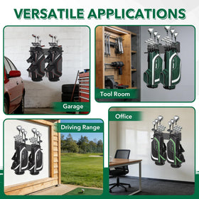 Krimocy two-bag off-ground storage highlight decluttering garage space.