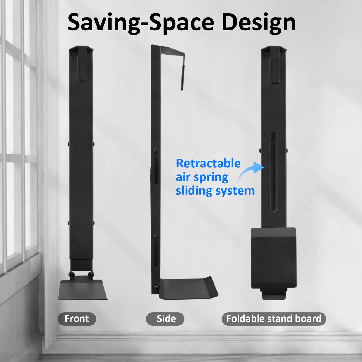 Krotour retractable air spring slide system showing smooth vertical movement for bag retrieval.