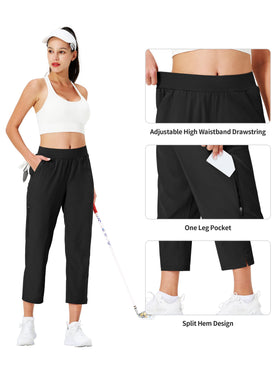 Ksmien ankle-length 7/8 pants ready for golf, travel, and casual days.