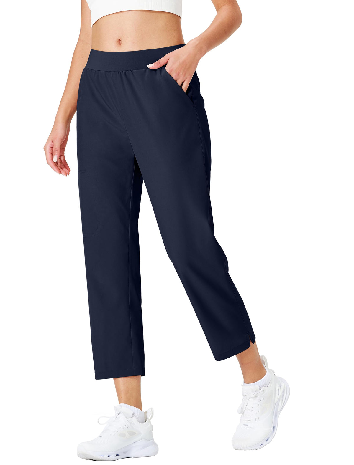 Ksmien four-pocket design golf pants ideal for carrying essentials during travel.